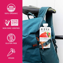Load image into Gallery viewer, NOKA Superfood Pouches (Mango Coconut) 6 Pack | 100% Organic Fruit And Veggie Smoothie Squeeze Packs | Non GMO, Gluten Free, Vegan, 5g Plant Protein | 4.2oz Each
