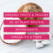 Load image into Gallery viewer, NOKA Superfood Pouches (Mango Coconut) 6 Pack | 100% Organic Fruit And Veggie Smoothie Squeeze Packs | Non GMO, Gluten Free, Vegan, 5g Plant Protein | 4.2oz Each
